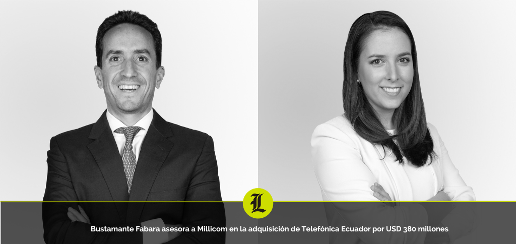 Bustamante Fabara asesora a Millicom en la adquisición de Telefónica Ecuador por USD 380 millones